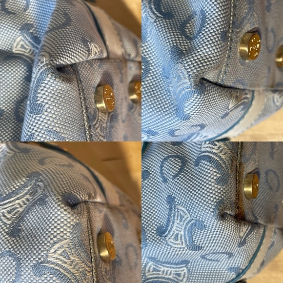 Celine Macadam Pattern Shoulder Bag  Vintage Blue CY 00/44 - Picture 12 of 16